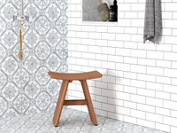 18" Asia-Bjon Lite Solid Top Teak Shower Bench thumbnail