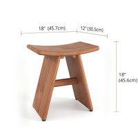 18" Asia-Bjon Lite Solid Top Teak Shower Bench