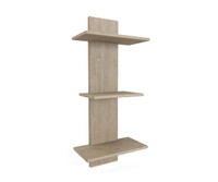 AquaTeak Manada-Mist Three-Tier Teak Wall Shelf