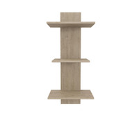 AquaTeak Manada-Mist Three-Tier Teak Wall Shelf