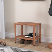 24" Spa-Bjon Teak Entryway Bench with Shelf