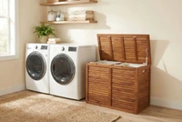 The Original Spa Double Teak Laundry or Storage Hamper