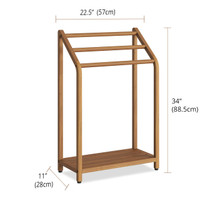 The Original Sula Versatile Teak Towel Rack - A. Towel Rack