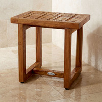 The Original 18" Grate Teak Shower Bench thumbnail