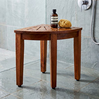 The Original 15.5" Kai Corner Teak Shower Bench thumbnail