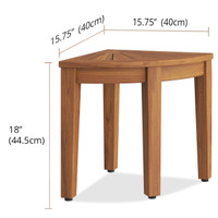 The Original 15.5" Kai Corner Teak Shower Bench thumbnail