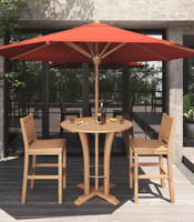 AquaTeak Solid Teak Classic Barstool