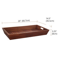 The Original Moa Large Teak Amenities Tray with Handles