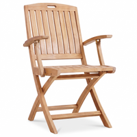 Infinity Outdoor Teak Folding Dining Arm Chair