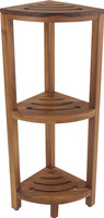 Patented Kai Square-Legged Corner Teak Bath Stand