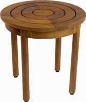 Patented 18" Iris Round Teak Shower Bench thumbnail