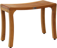 Patented 24" Asia Curve Teak Shower Bench - A. Bench