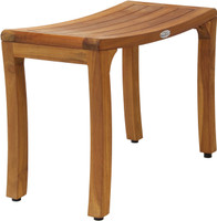 Patented 24" Asia Curve Teak Shower Bench - A. Bench