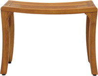 Patented 24" Asia Curve Teak Shower Bench - A. Bench