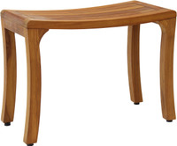 Patented 24" Asia Curve Teak Shower Bench - A. Bench