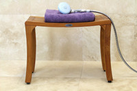Patented 24" Asia Curve Teak Shower Bench - A. Bench