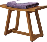 Patented 24" Asia Buru Teak Shower Bench - A. Bench
