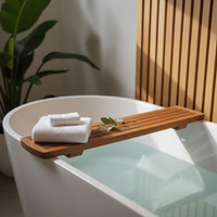 Spa Teak Framed Edge Bathtub Caddy thumbnail