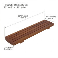 Spa Teak Framed Edge Bathtub Caddy