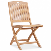 Infinity Outdoor Teak Folding Dining Side Chair