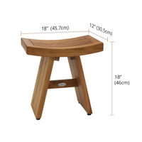 AquaTeak The Original 18" Asia Teak Shower Bench - Bench Only