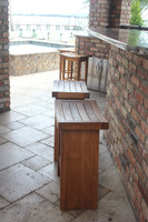 AquaTeak The Original 24" Tall Asia Teak Bar Stool