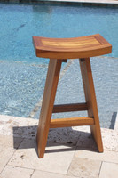 AquaTeak The Original 30" Tall Asia Teak Bar Stool