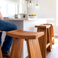 The Original 30" Tall Asia Teak Bar Stool