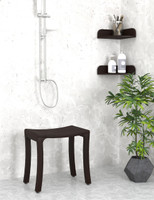 Patented 18" Asia Curve Mocha-Shield Teak Shower Bench thumbnail