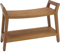Patented Asia Ascend Estate Teak Shower Bench with Shelf thumbnail
