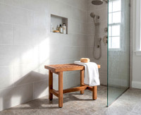 Patented 24" Grate Lotus Teak Shower Bench thumbnail