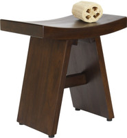 AquaTeak 18" Asia Walnut Color Teak Shower Bench