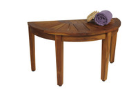 AquaTeak Half-Moon Teak Shower Bench