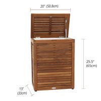 Nila Large Rectangular OptiAREA Teak Laundry & Storage Hamper