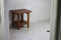 18" Wide Grate™ Teak Side Table with Shelf