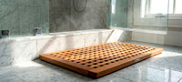 The Original Grate Luxury Yacht Deck Inspired Teak Bath and Shower Mat thumbnail