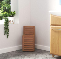 AquaTeak Spa Waste Basket with Lid