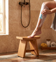 13" Asia Teak Shaving & Washing Foot Rest