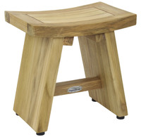 13" Asia Raw Teak Shaving & Washing Foot Rest