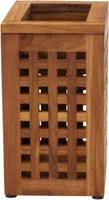 Grate Teak 6 Gallon Waste Basket