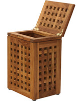 AquaTeak Grate Waste Basket with Lid