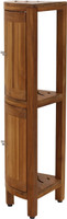 AquaTeak The Original Kai Corner 3 Shelf Corner Stand with Square Legs & Front Facing Doors