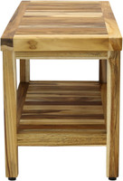AquaTeak 36" Spa Shield Teak Shower Bench with Shelf