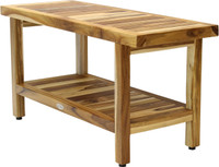 AquaTeak 36" Spa Shield Teak Shower Bench with Shelf