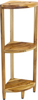 AquaTeak Kai Shield Corner Teak Bath Shelf