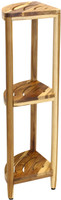 AquaTeak Kai Shield Corner Teak Bath Shelf
