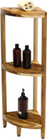 AquaTeak Kai Shield Corner Teak Bath Shelf