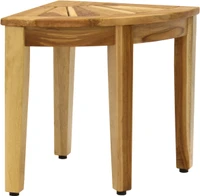 15.5" Kai Clear-Shield Corner Teak Shower Bench