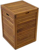 The Original Spa Large Size Teak Laundry or Storage Hamper thumbnail
