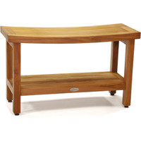 Patented 30" Sumba Teak Shower Bench with Shelf thumbnail
